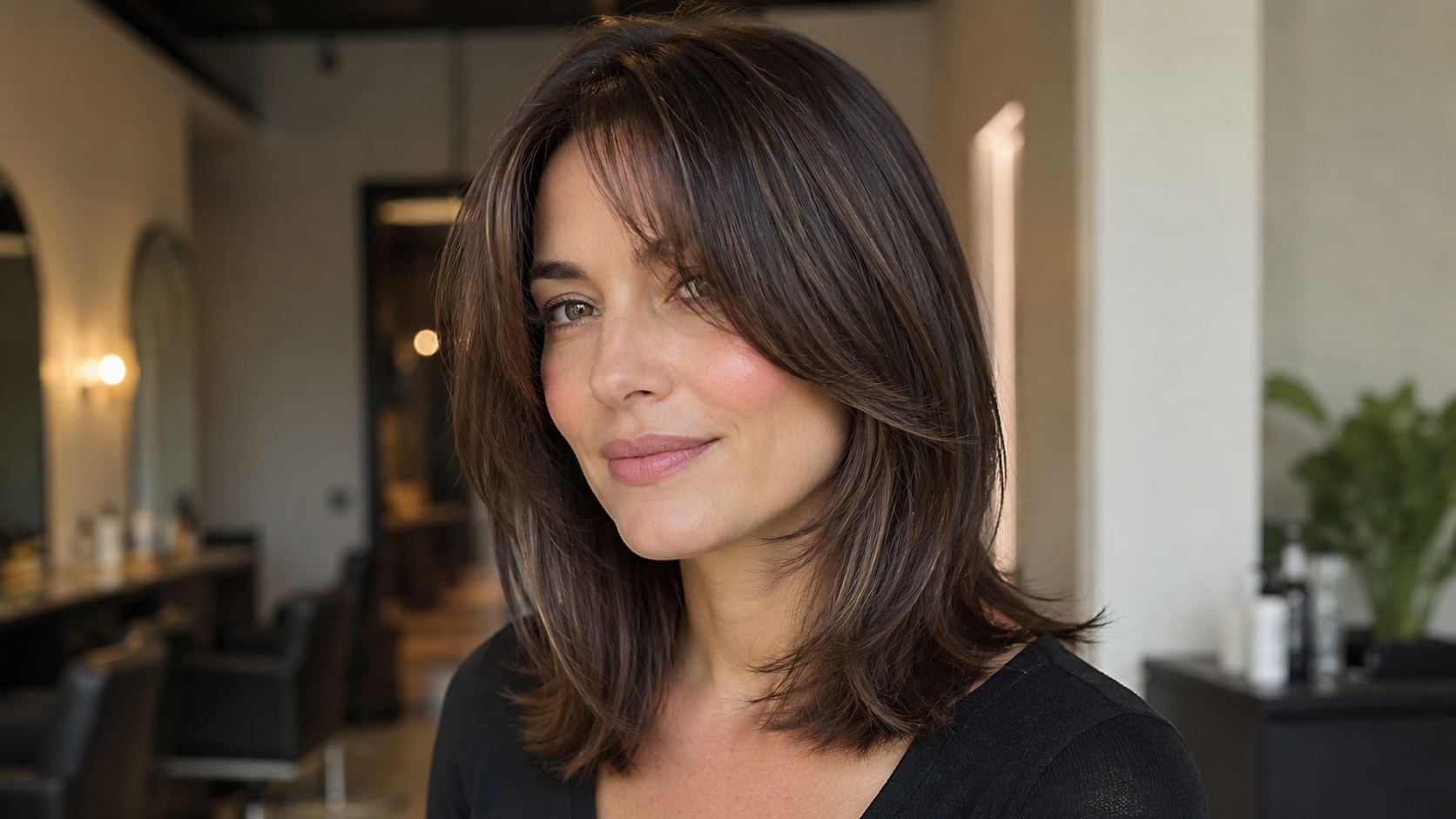 Whisper Fringe with Face-Framing Layers